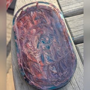 Hand Crafted resin jewelry tray or wine coaster